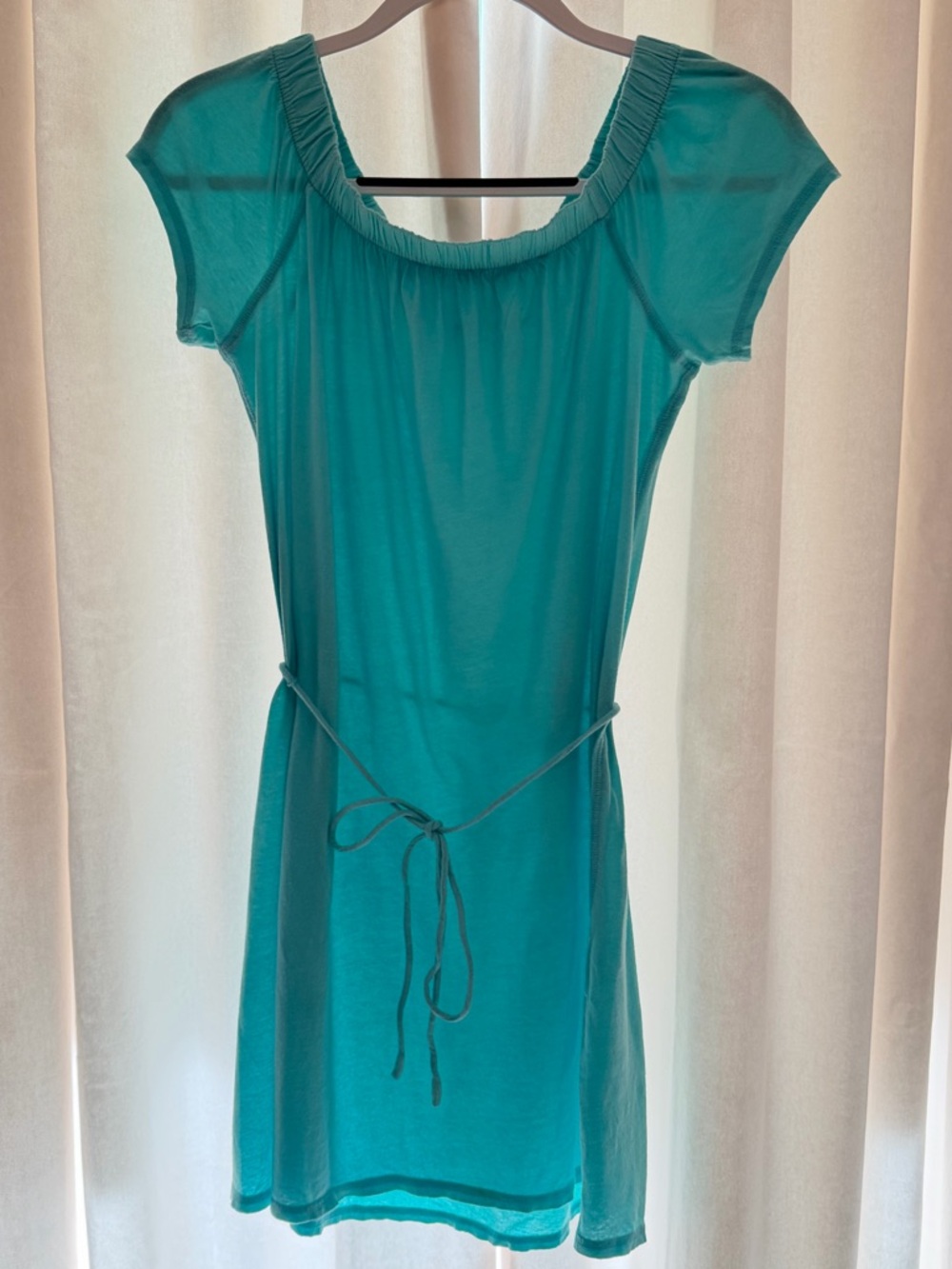 Victoria's Secret Teal Short-Sleeve Tie-Waist Dress